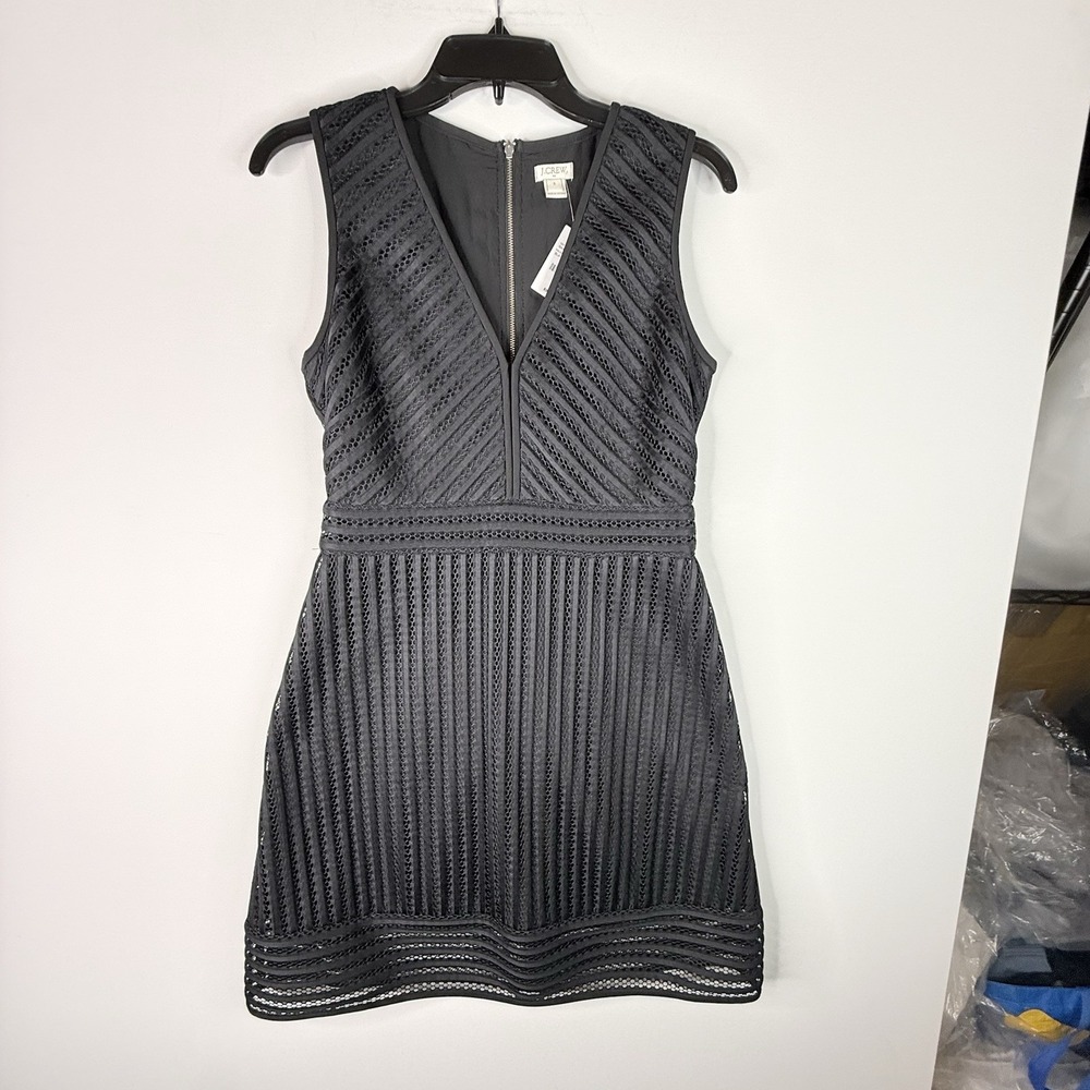 j crew dress 6 Black Sleeveless V-neck NWT